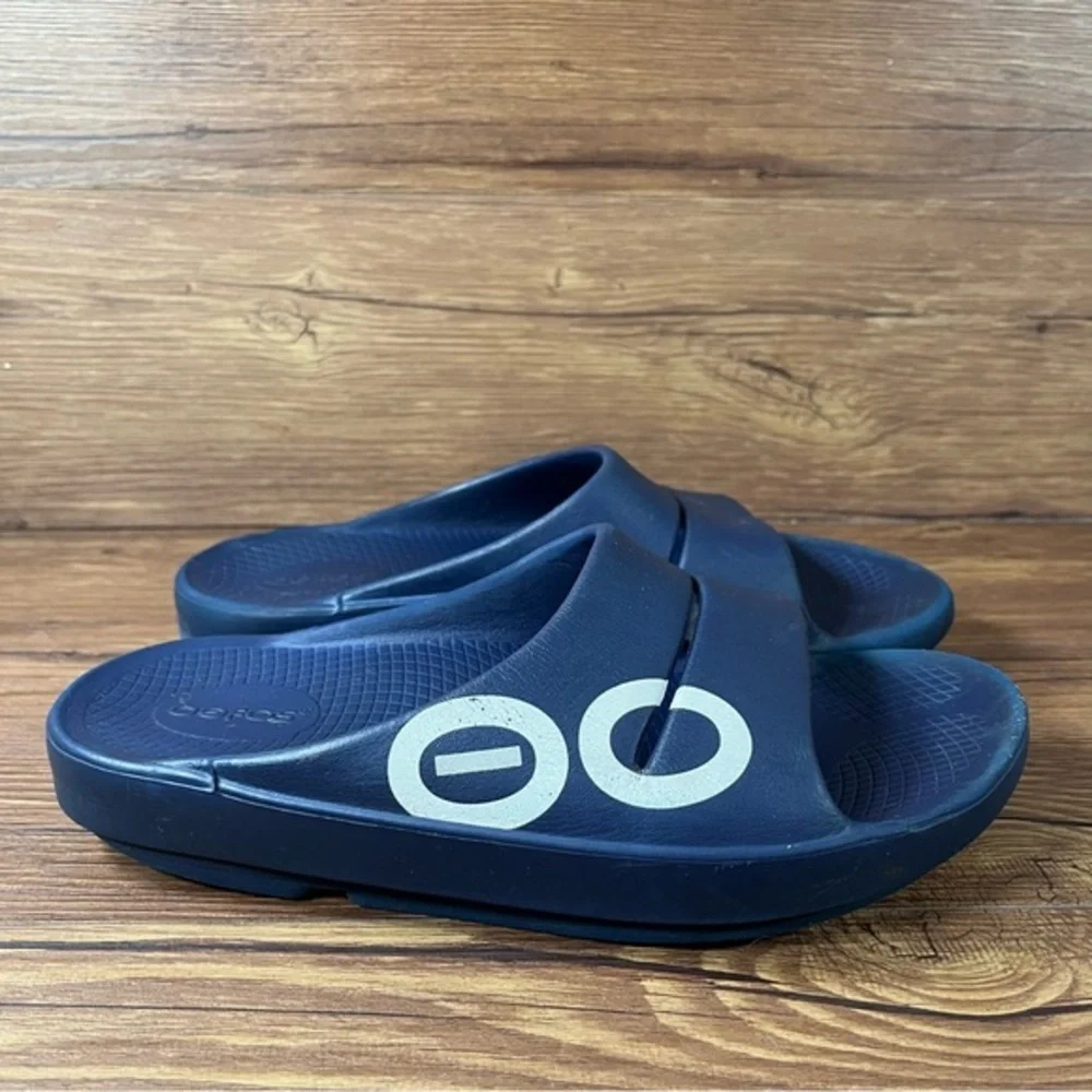 OOFOS OOAH Blue Slip-On Orthotic Slides Women’s Size 9 Shoes